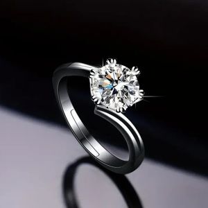 Elegant Ring Minimalistic Ring Snowflake Ring Moissanite Ring Silver 925 Ring